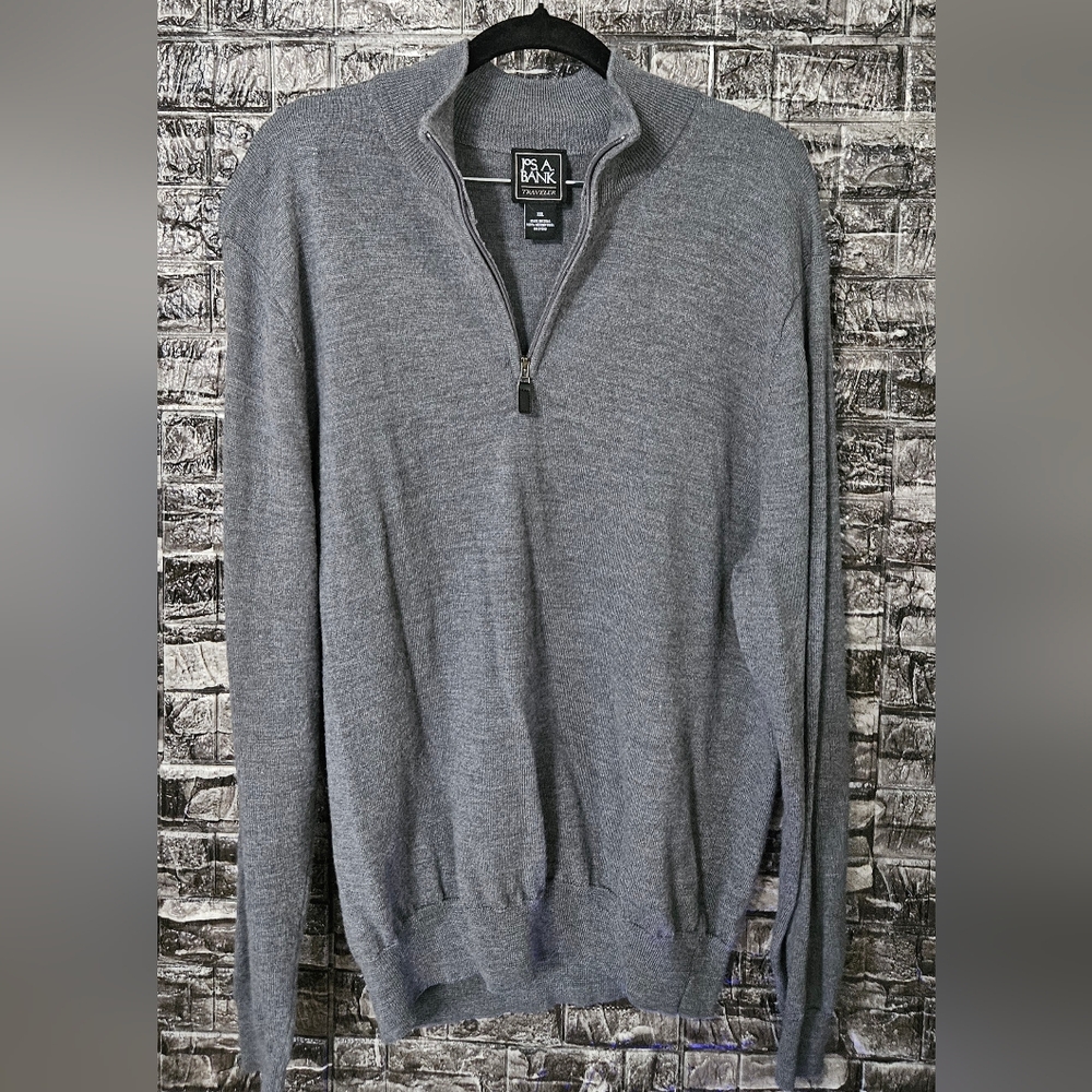 Jos. A. Bank Charcoal Merino Wool Sweater XXL